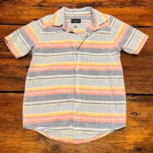Kids Stripped Button Up Polo